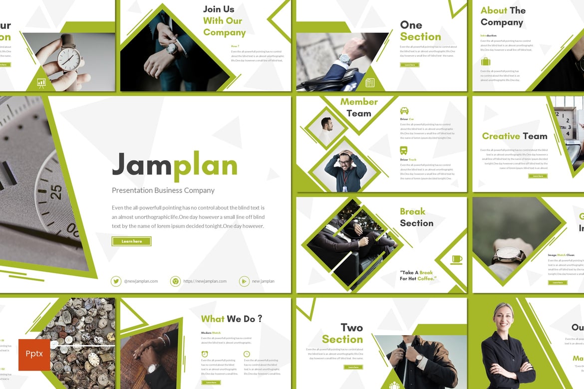 Jamplan - Template Presentasi PowerPoint Modern dan Kreatif