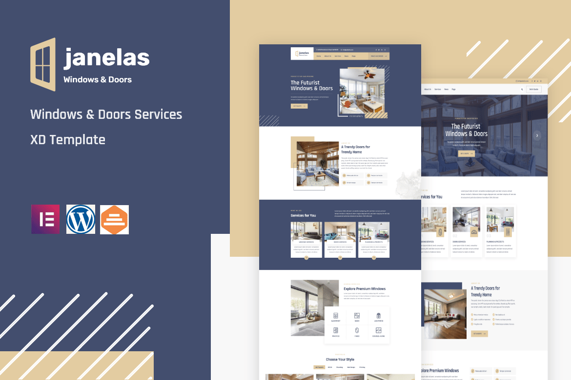 Janelas – Tema WordPress untuk Layanan Jendela dan Pintu Terbaik
