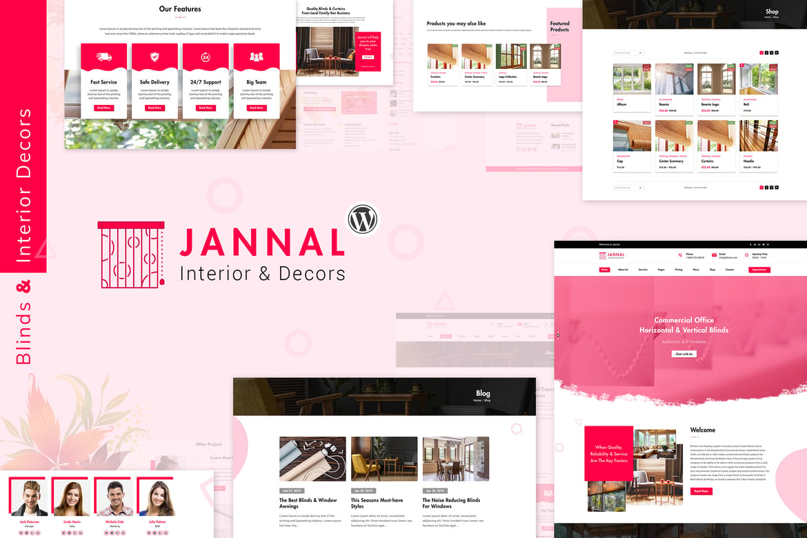 Jannal - Tema WordPress untuk Gorden, Tirai & Dekorasi Interior yang Menawan