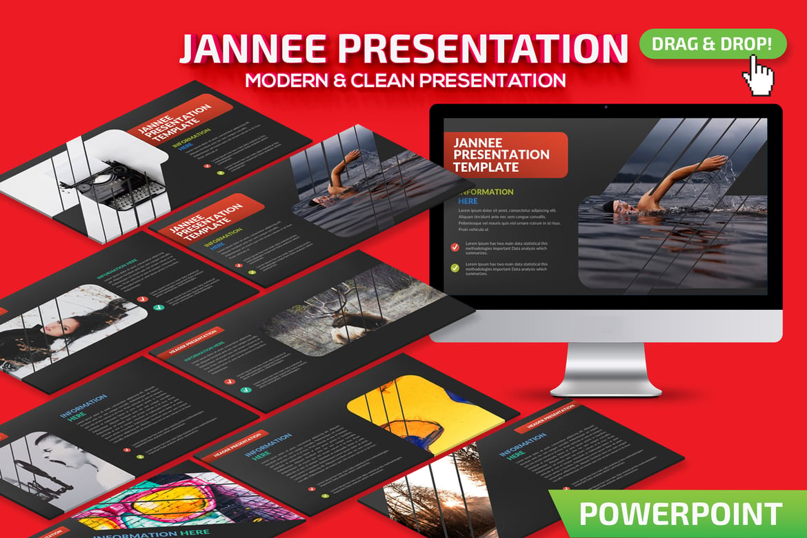 Template Presentasi Powerpoint Jannee yang Menarik dan Profesional