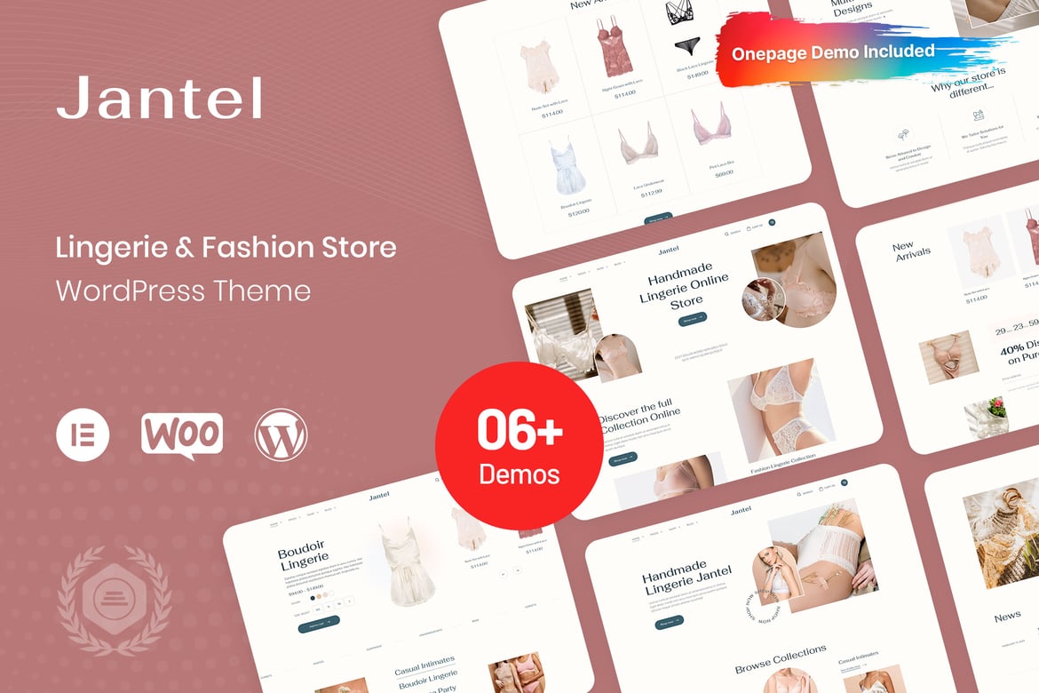 Jantel - Tema WordPress Toko Lingerie & Fashion Modern