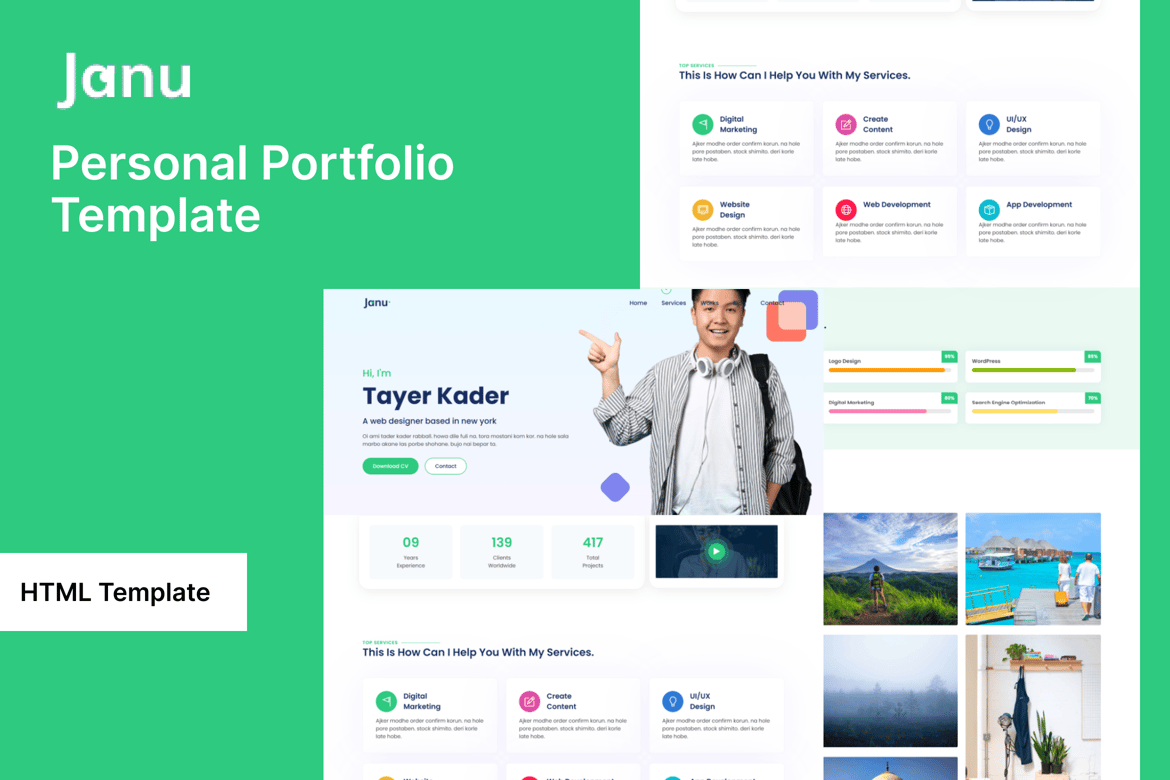 Janu - Template Website Portofolio Pribadi yang Responsif