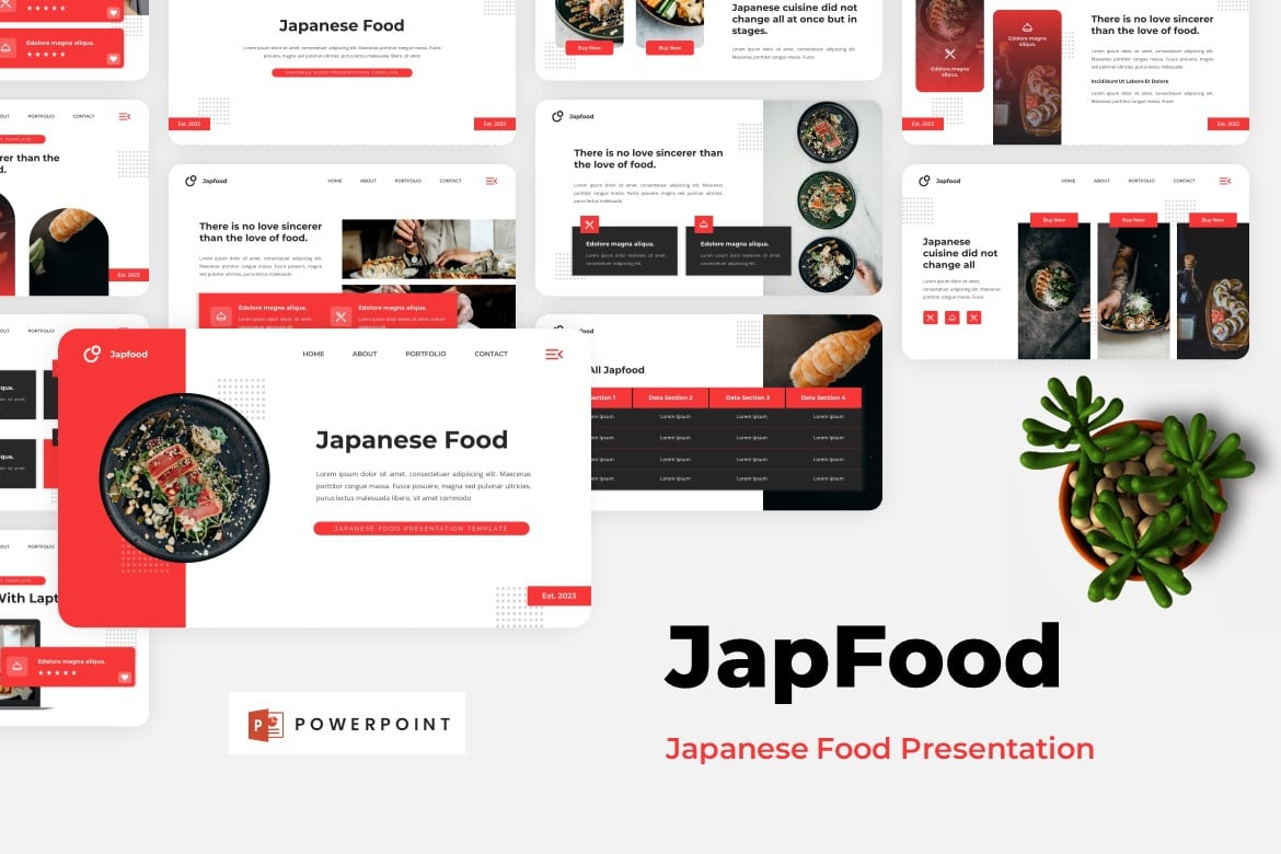 Template Powerpoint Makanan Jepang - Japfood