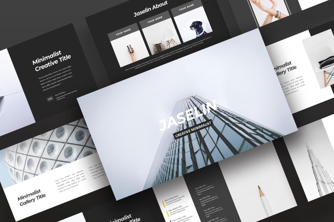 Template Powerpoint Jaselin yang Minimalis dan Modern