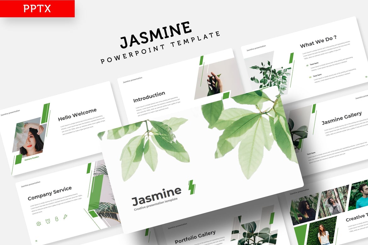 Template Powerpoint Jasmine - Solusi Presentasi Menarik