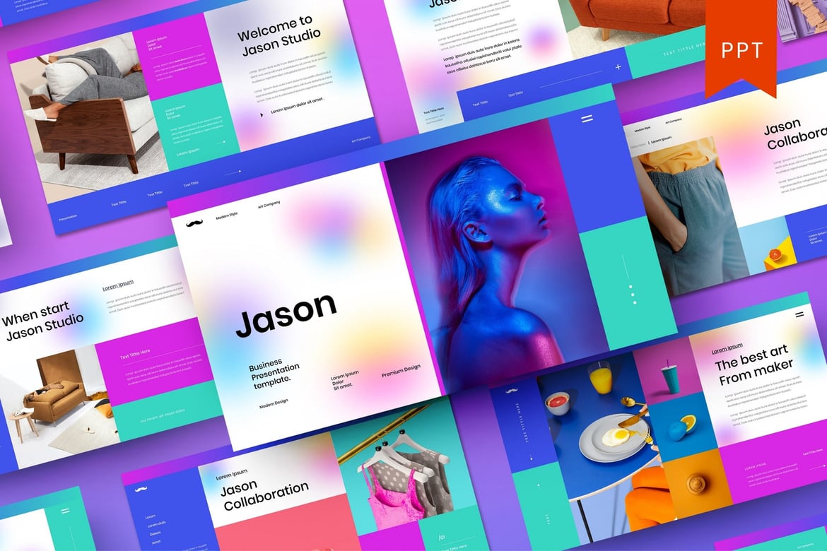 Template PowerPoint Bisnis Jason – Solusi Presentasi Profesional