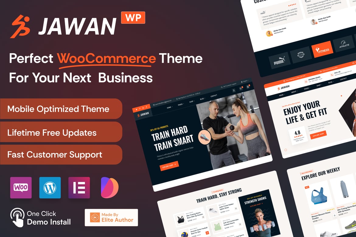 Tema WordPress Jawan untuk Toko Gym & Olahraga yang Menarik