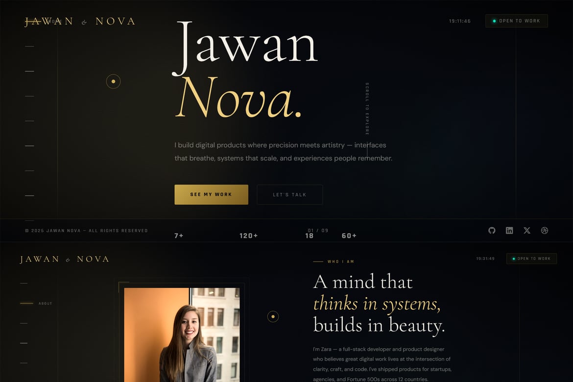 Template Portofolio Pribadi Jawan - Desain Modern dan Profesional