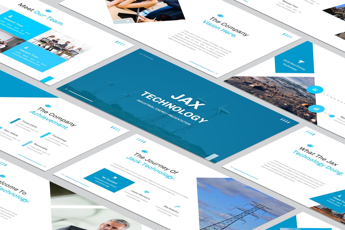 Template PowerPoint Jax Technology - Kreatif dan Profesional