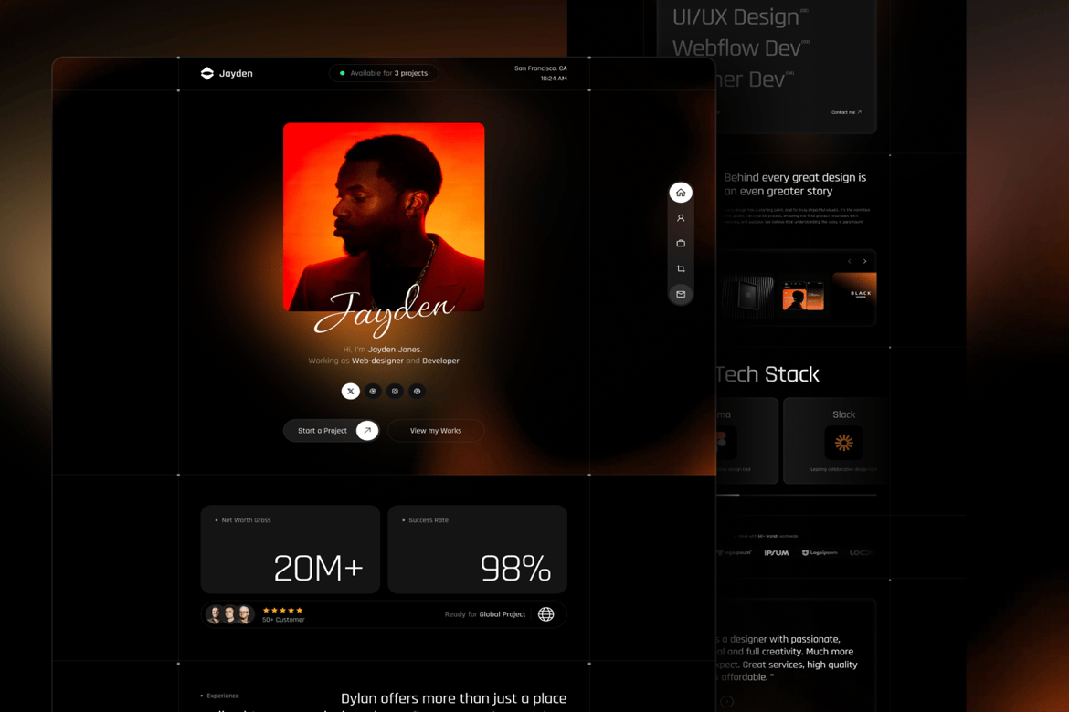 Jayden - Tema WordPress Portofolio Pribadi yang Menawan