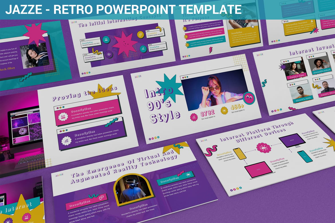 Template Presentasi Retro Jazze - Kembali ke Era 90-an