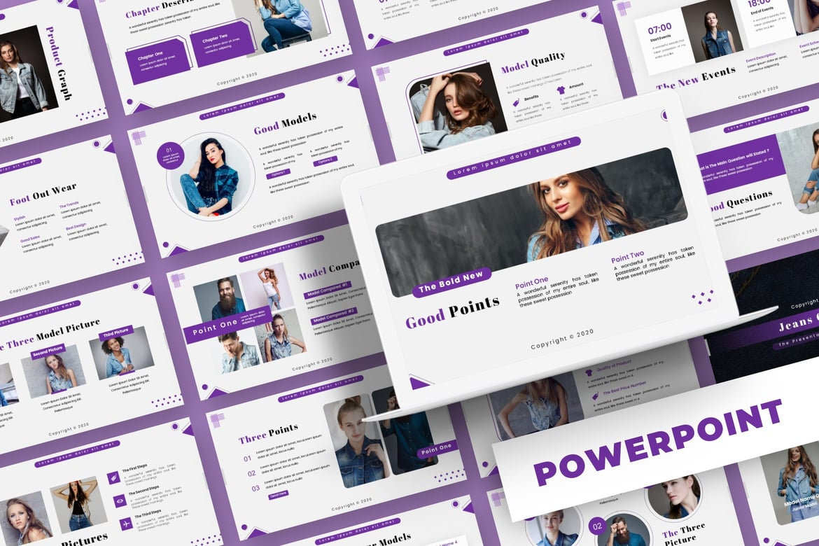 Template PowerPoint Jeans Outfits - Tampilkan Gaya Anda dengan Elegan