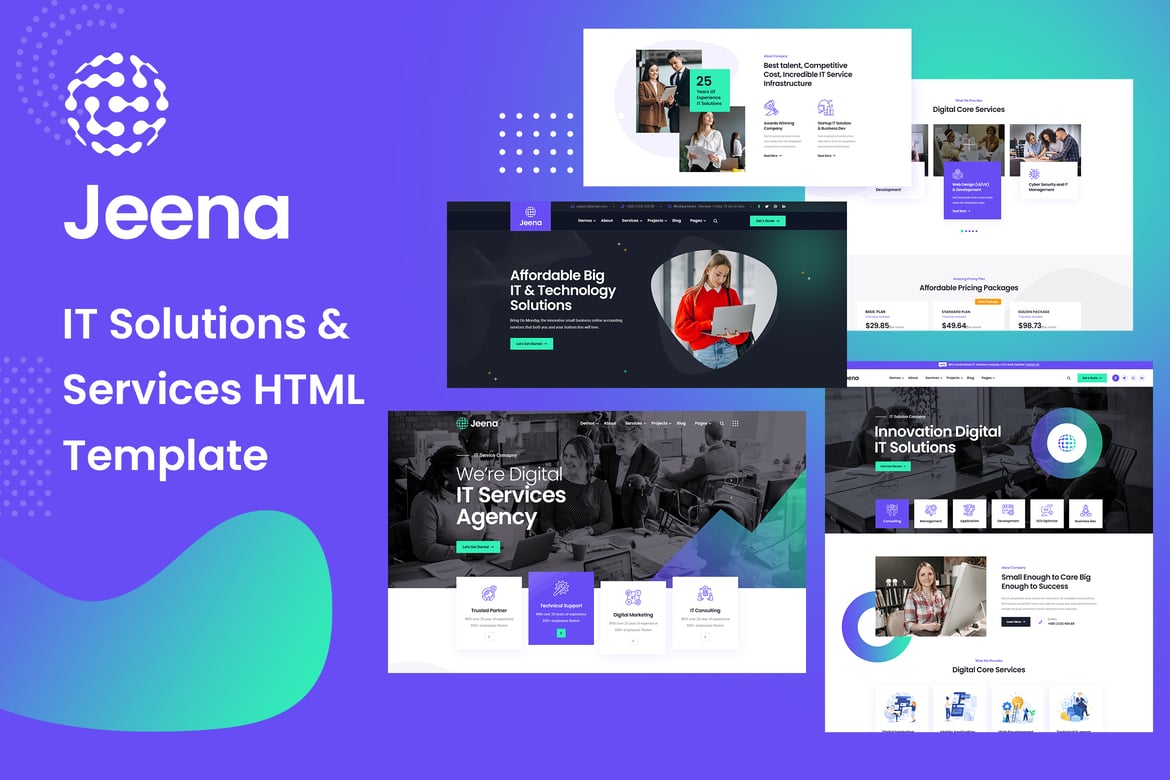 Jeena - Template Website Modern untuk Solusi Teknologi & IT
