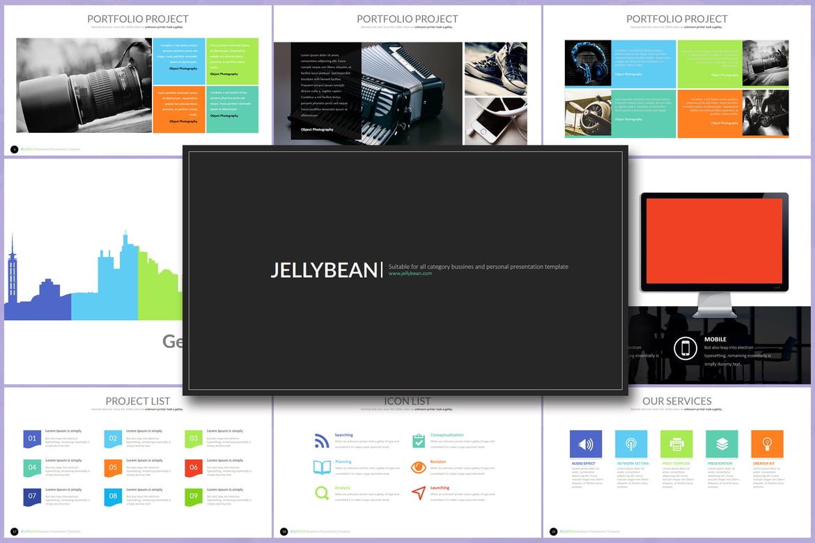 Template PowerPoint JELLYBEAN: Presentasi Kreatif dan Menarik