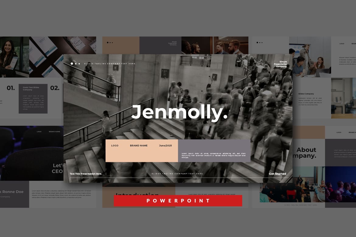 Template PowerPoint Jenmolly yang Menarik dan Profesional