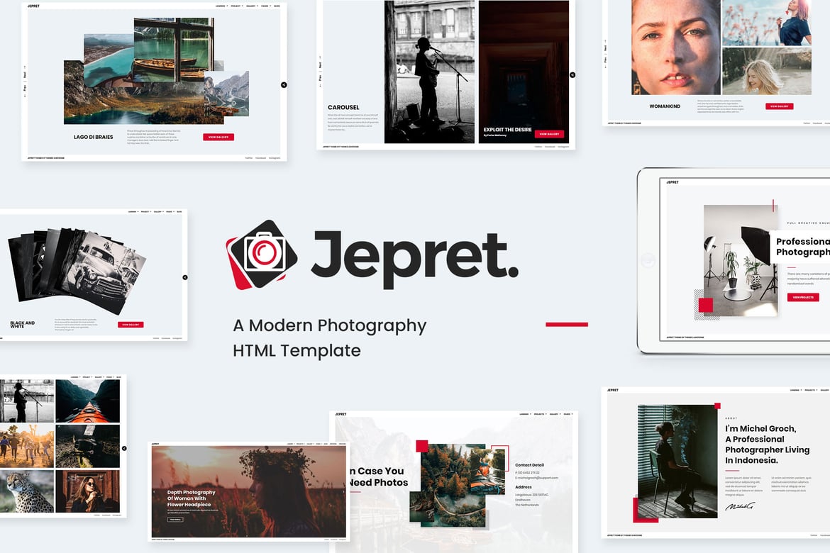 Jepret | Template Website Fotografi Modern