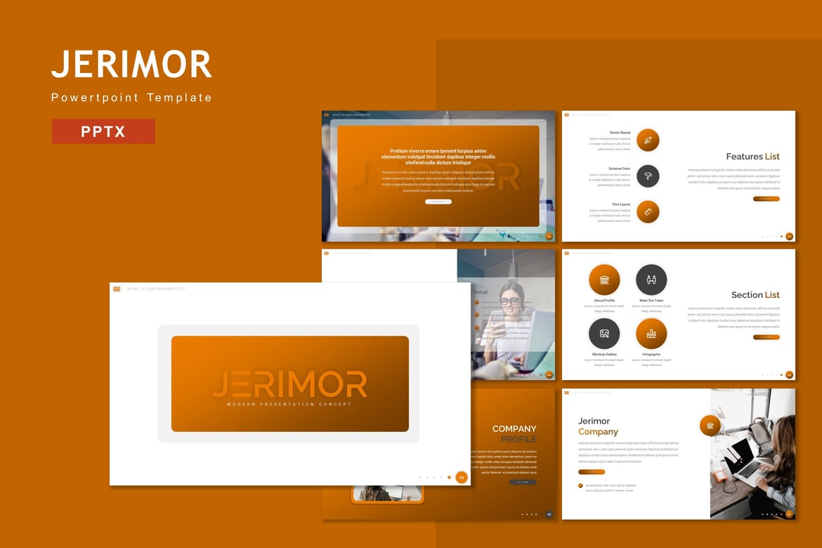 Template PowerPoint Jerimor - Solusi Presentasi Profesional Anda