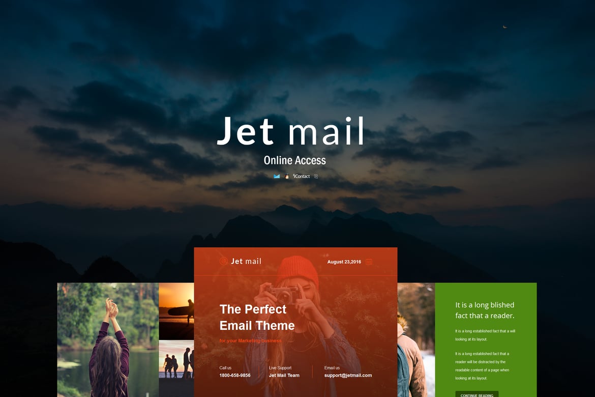 Template E-mail Responsif Jet Mail yang Modern dan Menarik