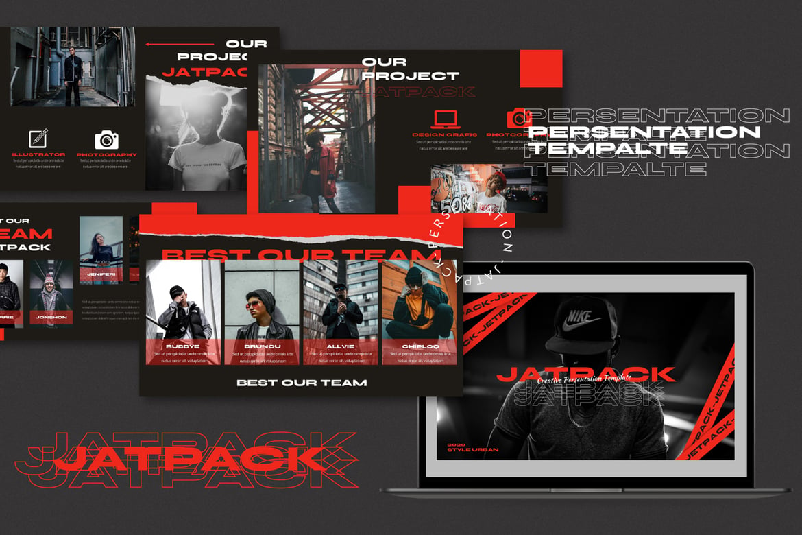 Template PowerPoint Jetpack - Desain Presentasi Profesional
