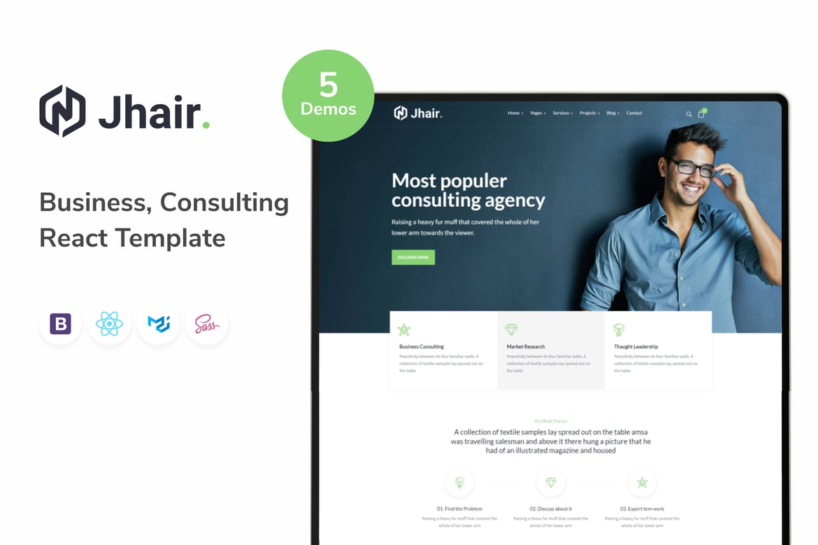 Jhair - Template Web Konsultasi Bisnis yang Modern dan Menarik