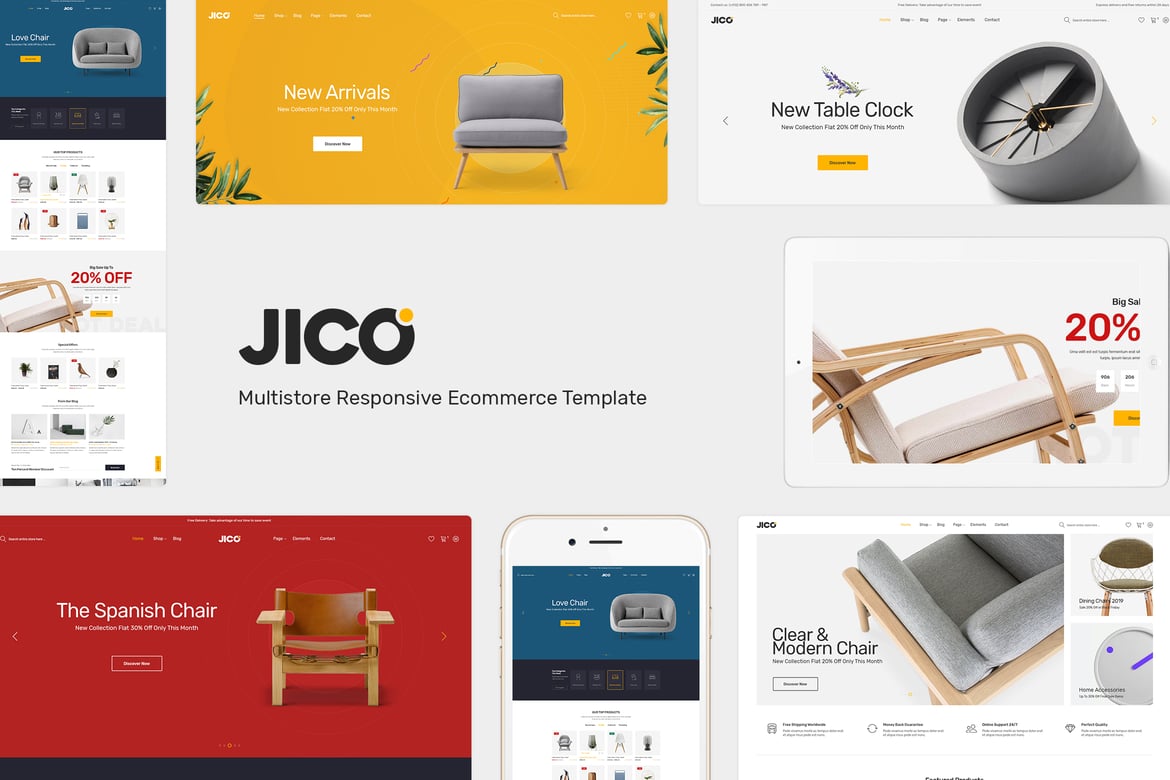 Jico - Tema WordPress Furniture & Dekorasi yang Elegan untuk WooCommerce