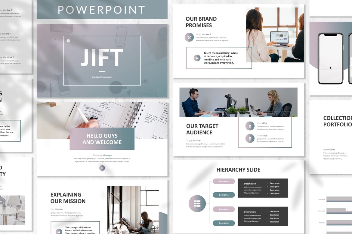 Template PowerPoint Jift - Solusi Presentasi Bisnis Modern