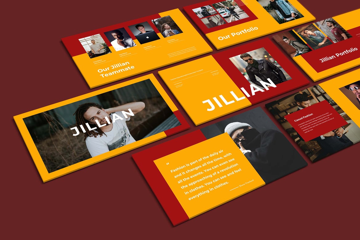 Template Presentasi PowerPoint Jillian yang Menarik dan Profesional
