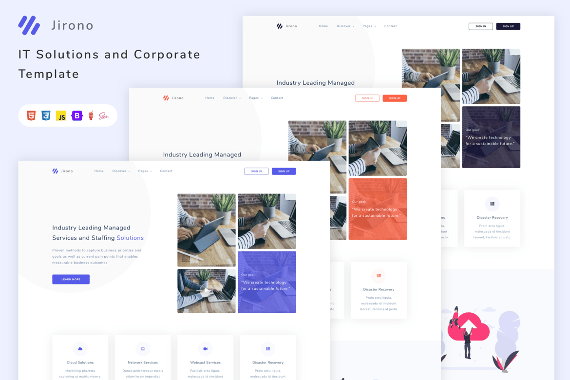 Jirono - Template Website Solusi IT dan Korporat Modern