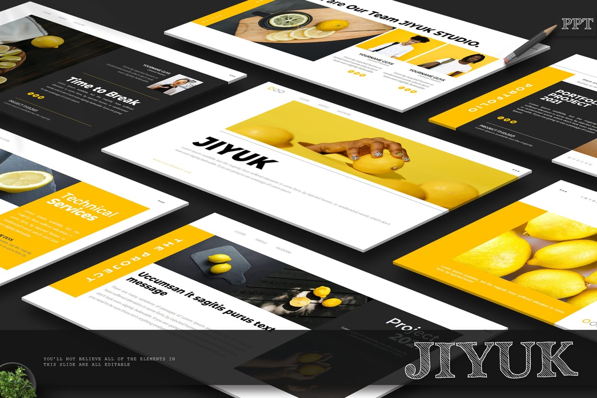 Template Powerpoint Jiyuk - Presentasi Kreatif dan Profesional