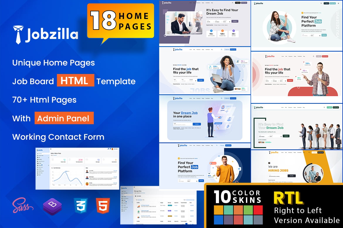 Template Website Job Board yang Menarik dan Responsif