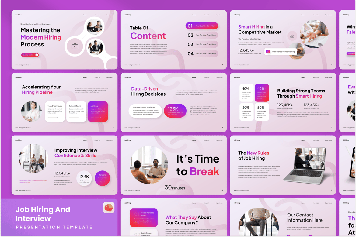 Template PowerPoint untuk Rekrutmen dan Wawancara yang Efektif