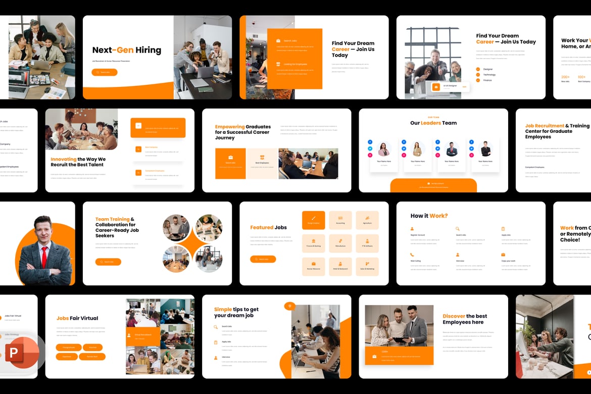 Template Presentasi PowerPoint untuk Lowongan Pekerjaan yang Menarik