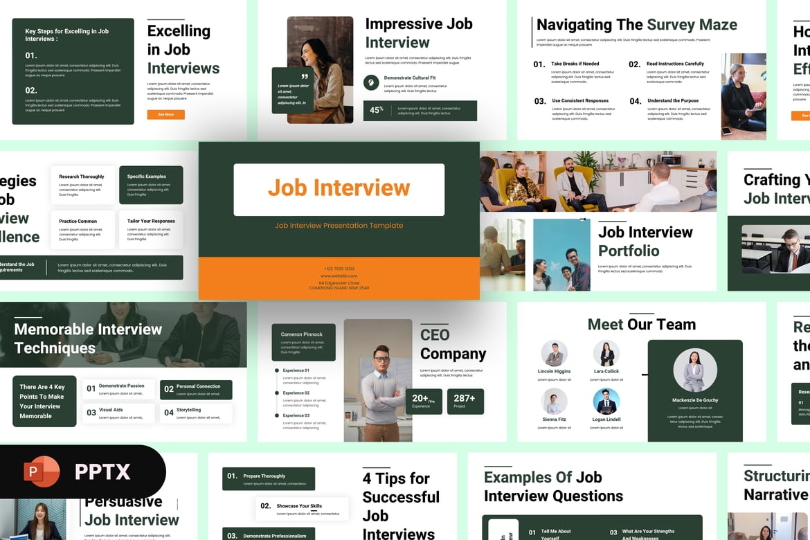 Template Presentasi PowerPoint untuk Wawancara Kerja yang Modern dan Menarik