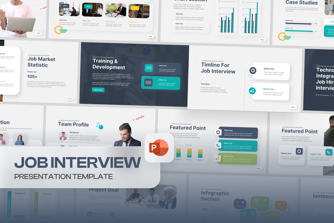 Template PowerPoint Wawancara Kerja yang Kreatif dan Menarik