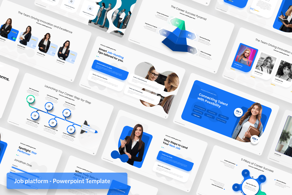 Template PowerPoint Rekrutmen Kerja & Wawancara yang Menarik