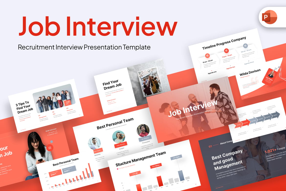 Template PowerPoint Wawancara Rekrutmen yang Menarik dan Efektif