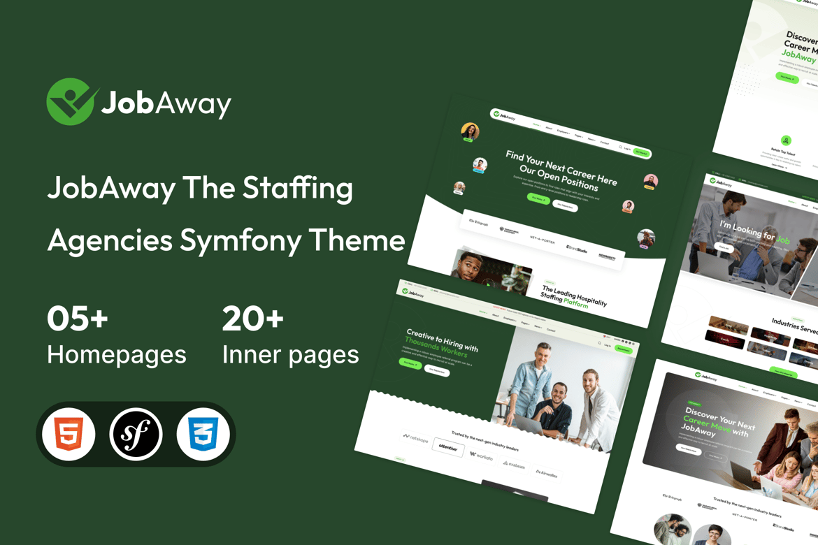 Jobaway - Template Website Symfony untuk Agensi Rekrutmen dan HR