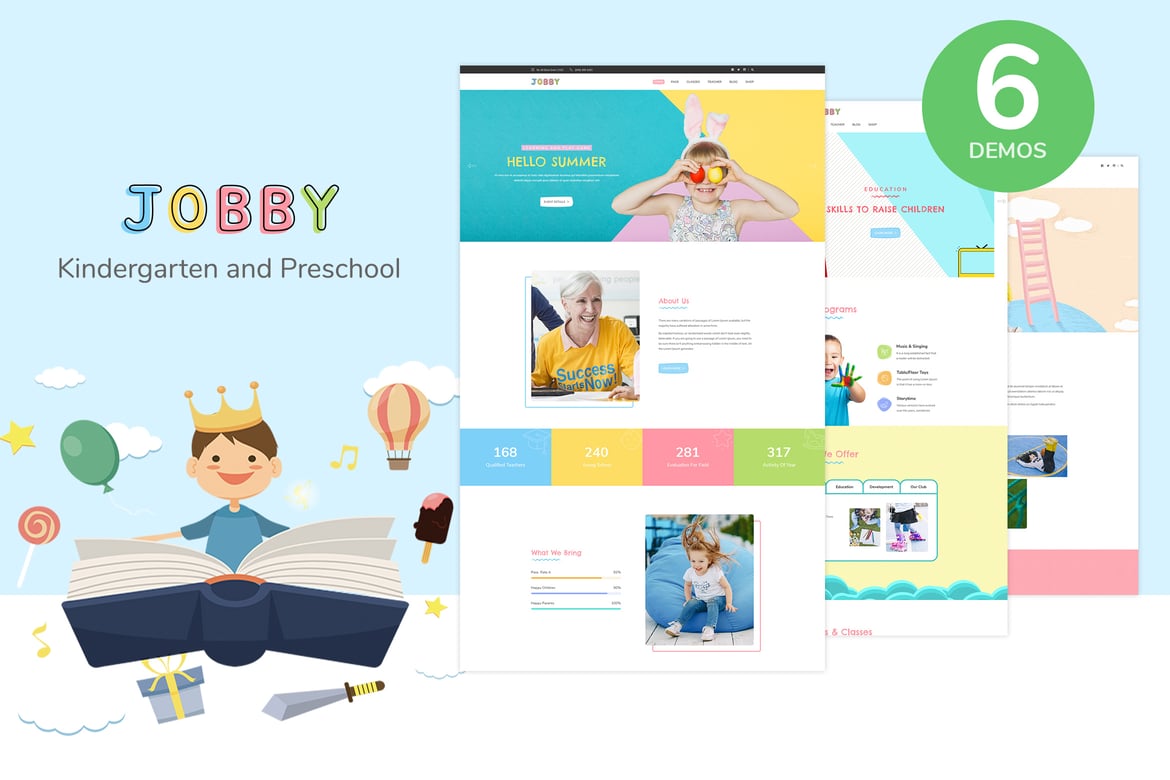 Jobby - Template Website Kreatif untuk Day Care dan Kindergarten