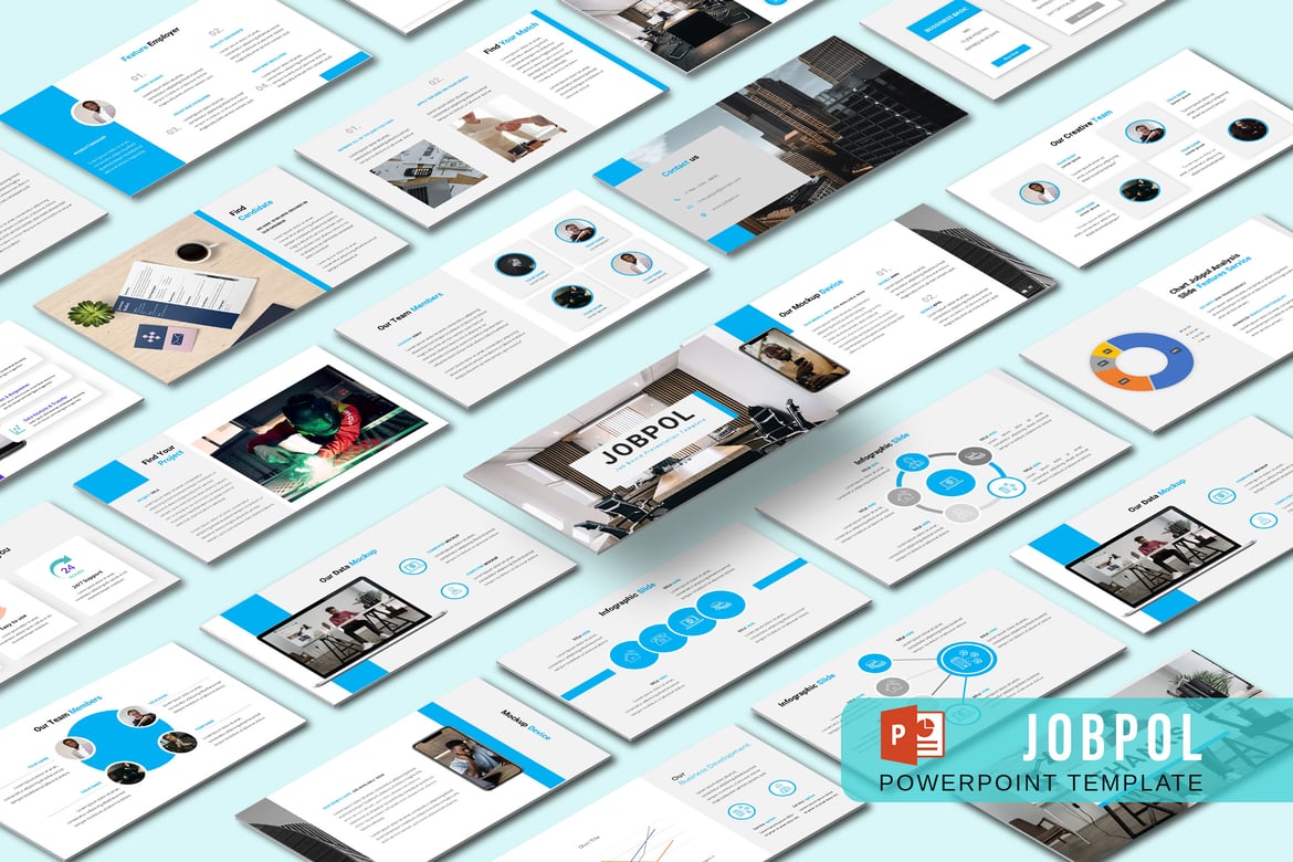 Template PowerPoint JOBPOL – Solusi Presentasi Job Board yang Modern