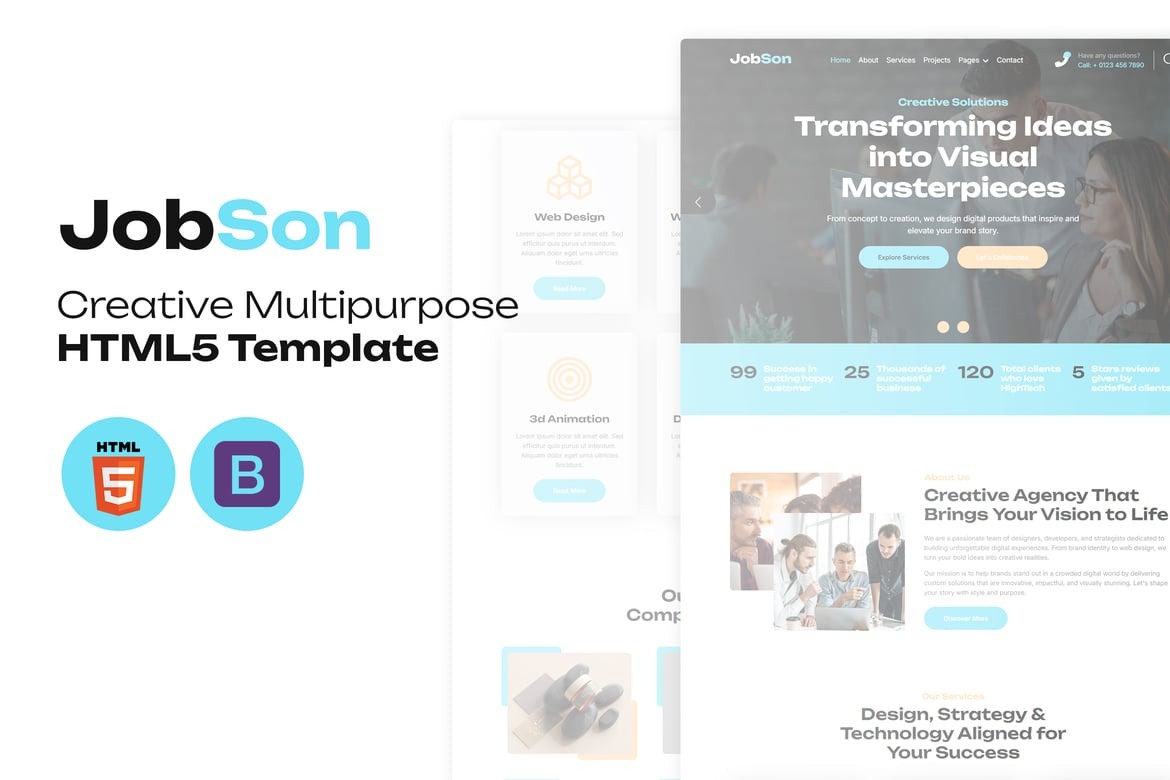 JobSon - Template Website Kreatif untuk Agensi dan Perusahaan IT