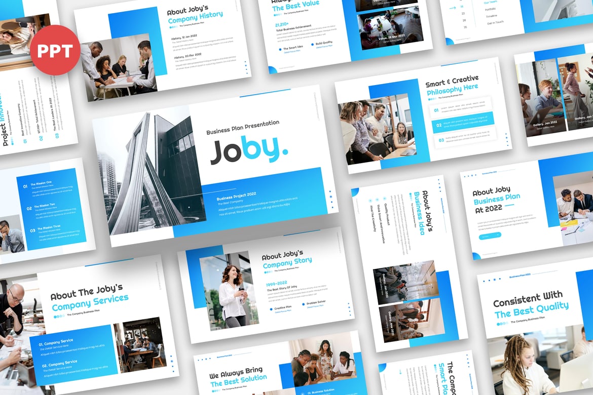 Template PowerPoint Joby - Solusi Presentasi Bisnis Anda