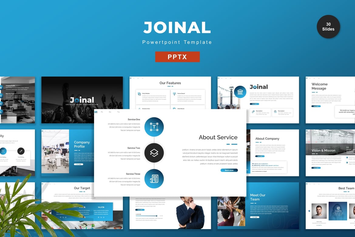 Template Presentasi Powerpoint Joinal - Modern dan Kreatif