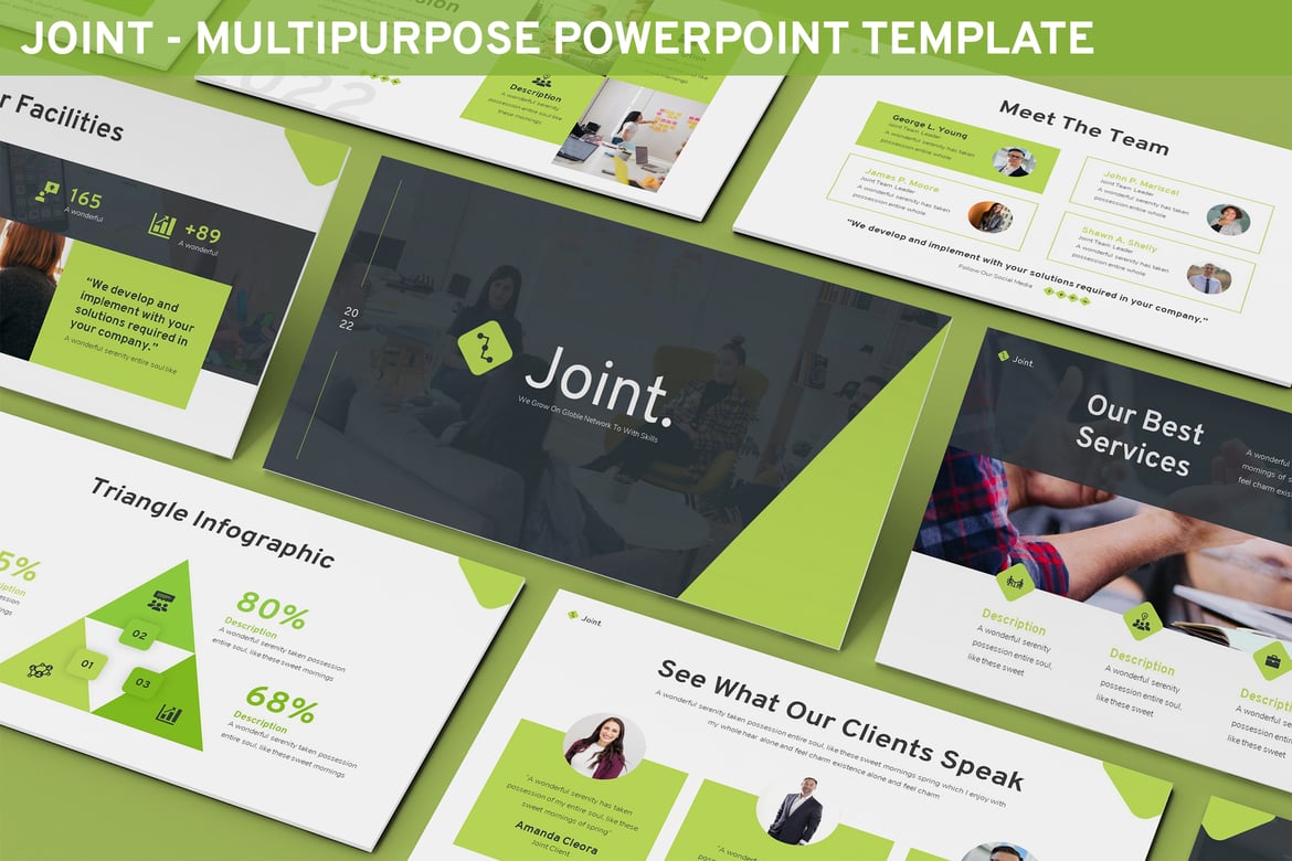Template Presentasi PowerPoint Serbaguna Joint yang Modern dan Menarik