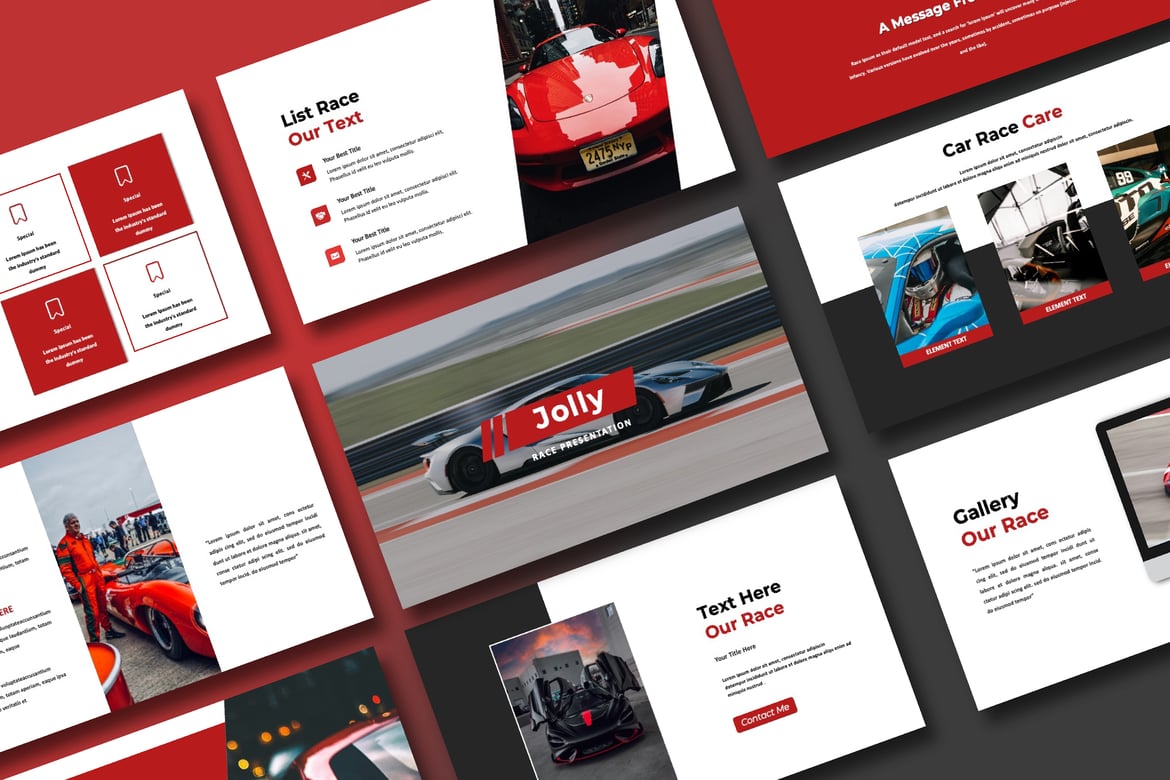 Template Presentasi PowerPoint Jolly Cars yang Modern dan Fleksibel