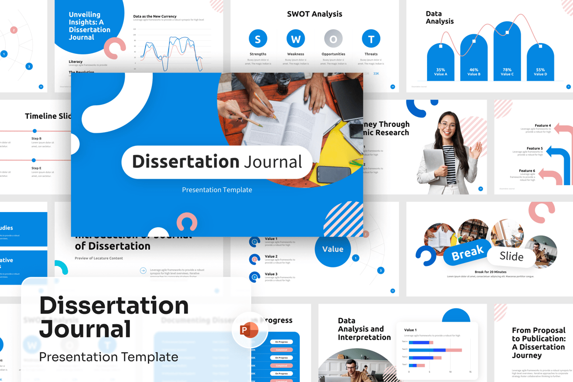 Template PowerPoint untuk Disertasi Jurnal yang Mengagumkan