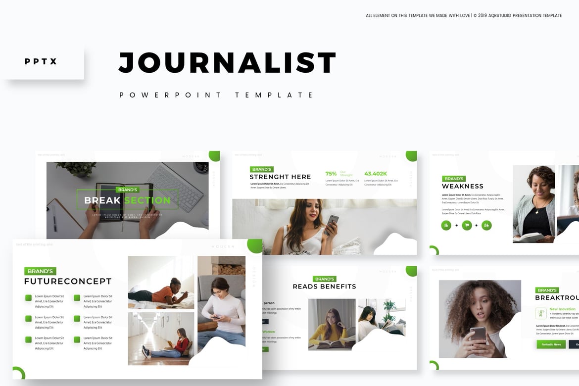 Template PowerPoint Jurnalistik yang Menarik dan Profesional