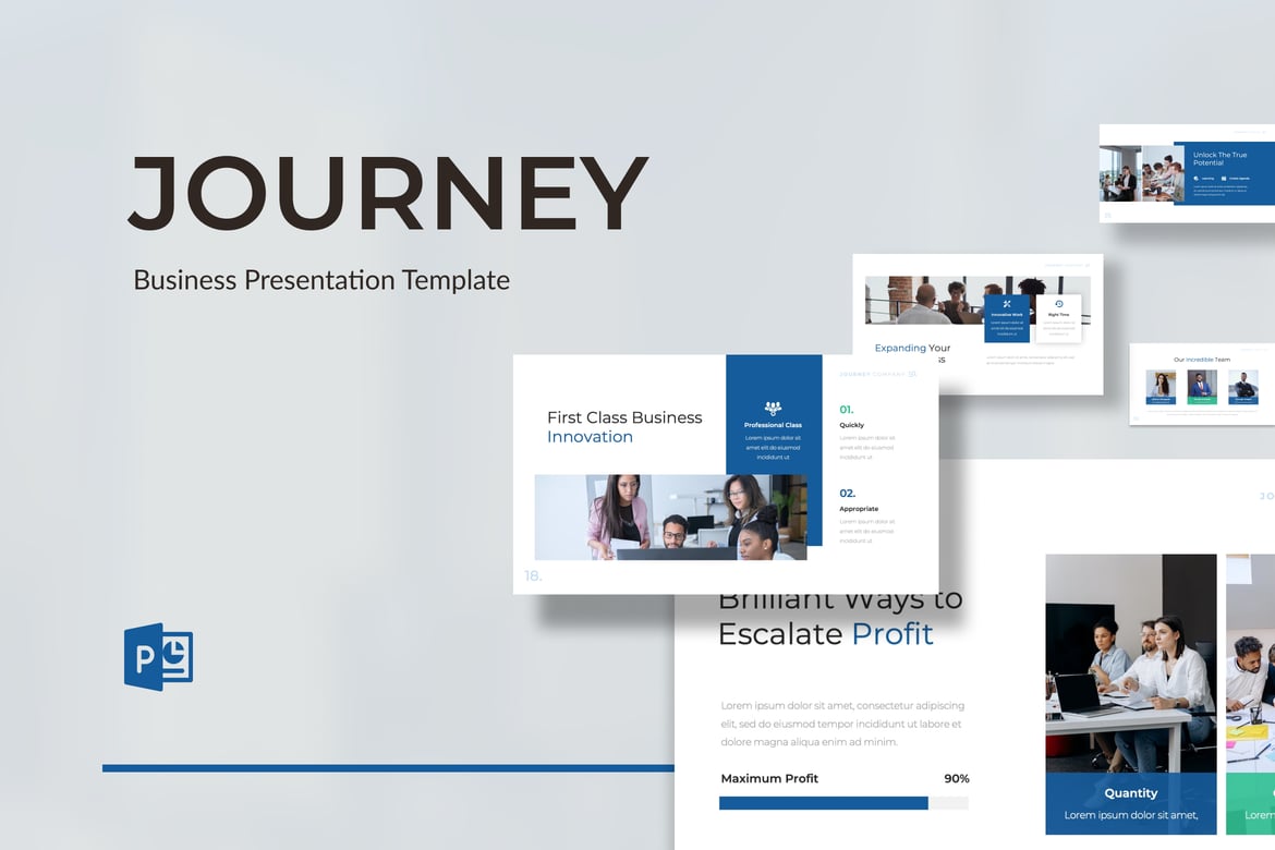 Template Presentasi Bisnis Journey - PowerPoint yang Modern dan Profesional