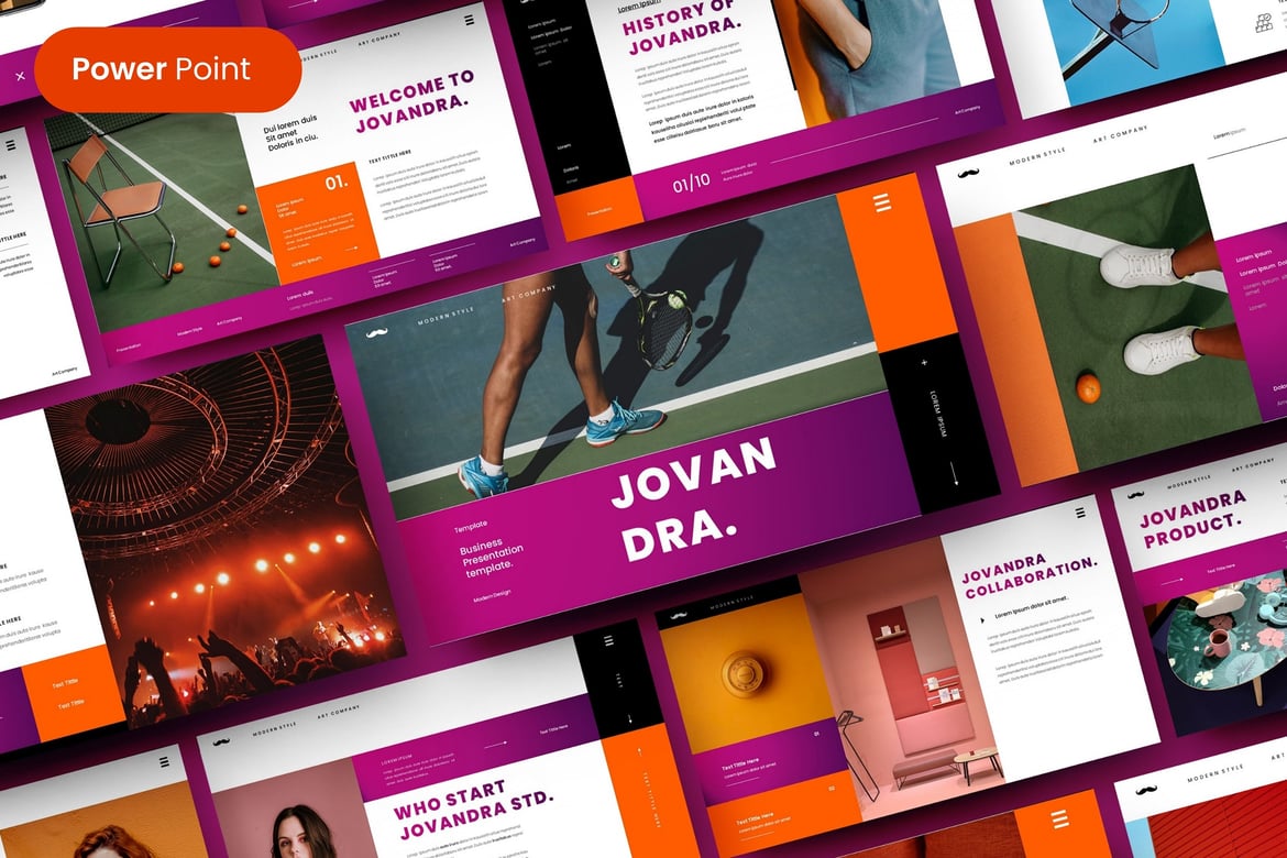 Template Presentasi PowerPoint Jovandra – Solusi Kreatif untuk Bisnis Anda
