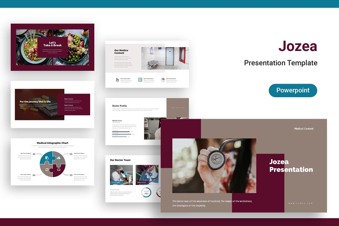 Template Presentasi PowerPoint Jozea yang Profesional dan Modern