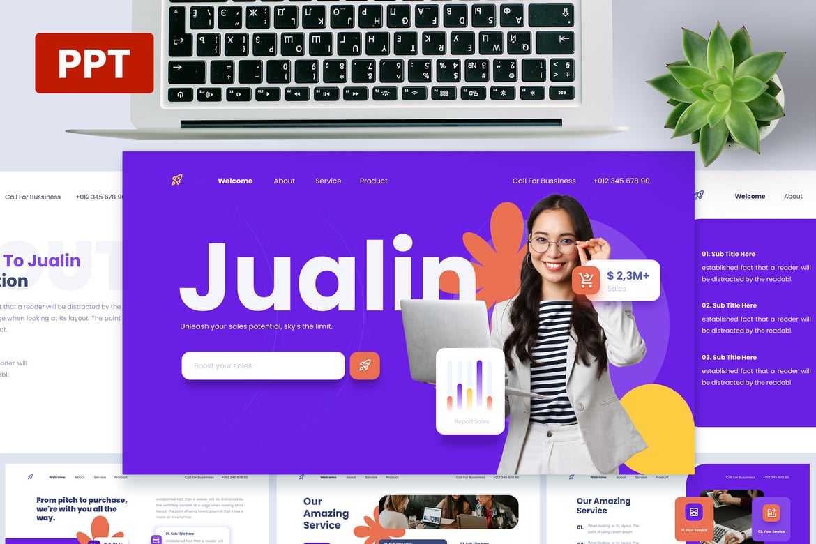 Template Presentasi Jualin - PowerPoint Digital Marketing yang Menarik